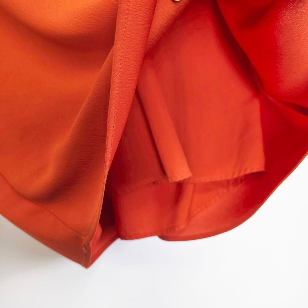 M.M. Lafleur The Joan Top Orange Short Sleeve Blouse Size Large Workwear Career - Picture 5 of 8
